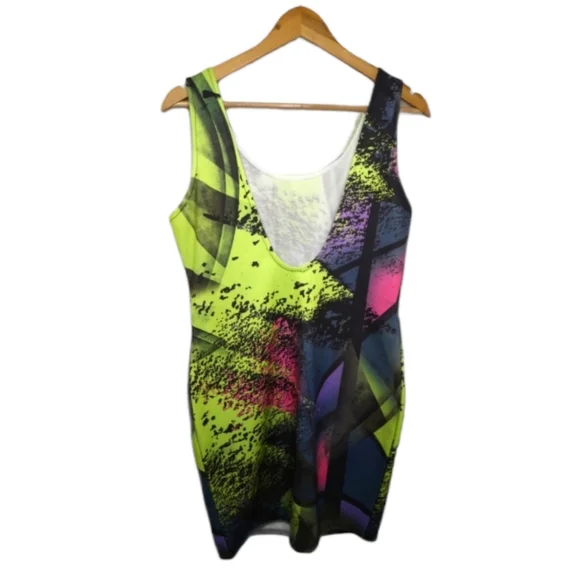 TIC TOC (NWOT) Neon Multicolor Dress - Picture 5 of 9